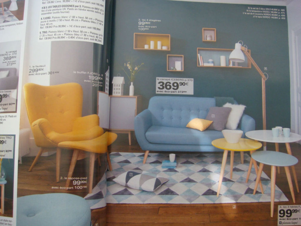 Les catalogues de mobiliers ont également adopté le style scandinave.