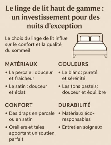 linge lit haut gamme